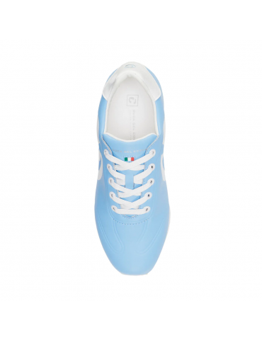 Zapatos golf mujer azul claro