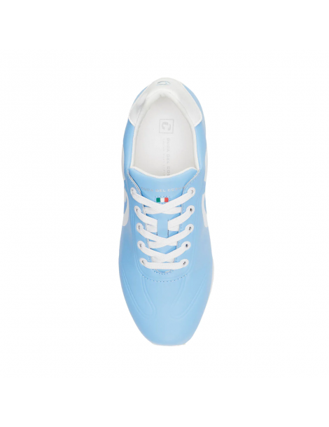 Zapatos golf mujer azul claro