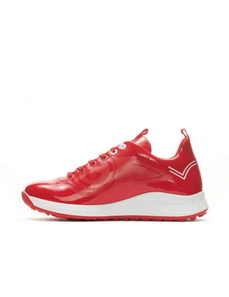 Zapatos golf mujer rojo