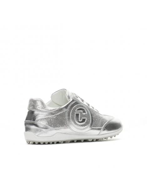 zapatos golf mujer plata