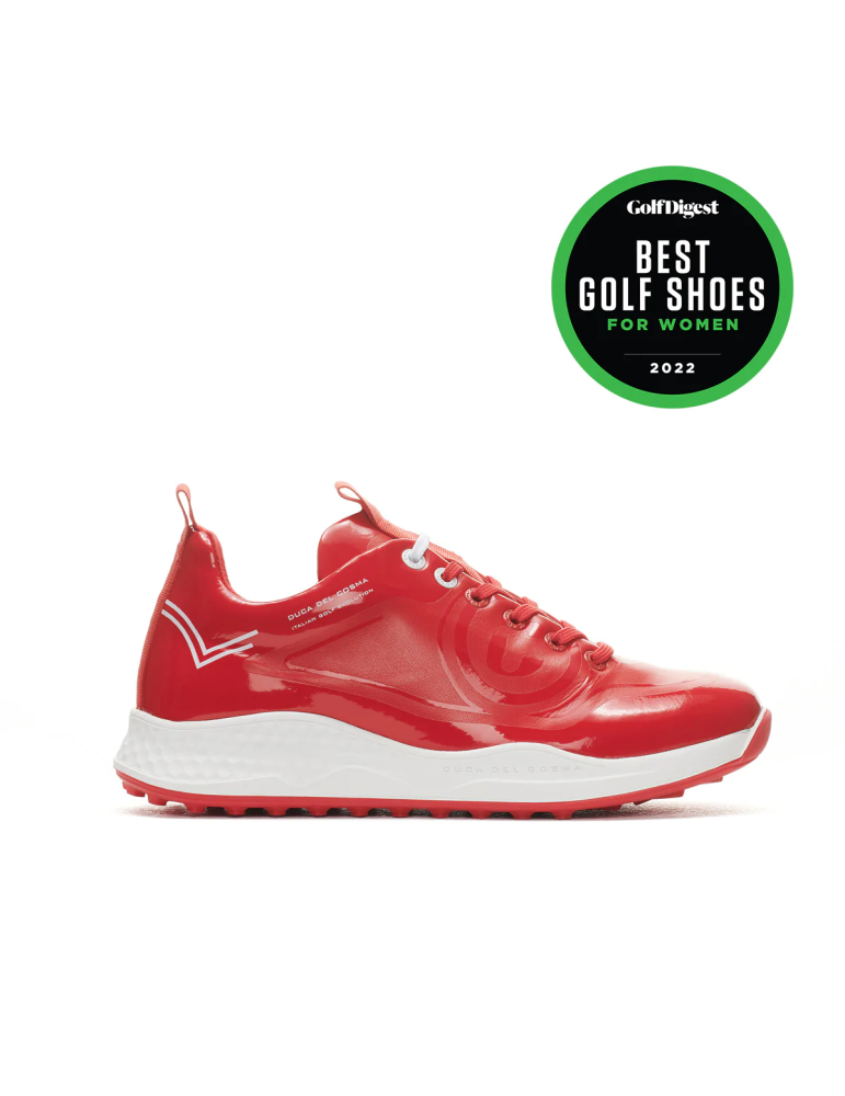 mejor zapatos golf mujer rojo