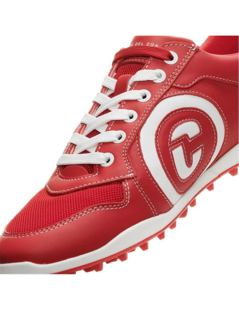 zapatos golf hombre rojo