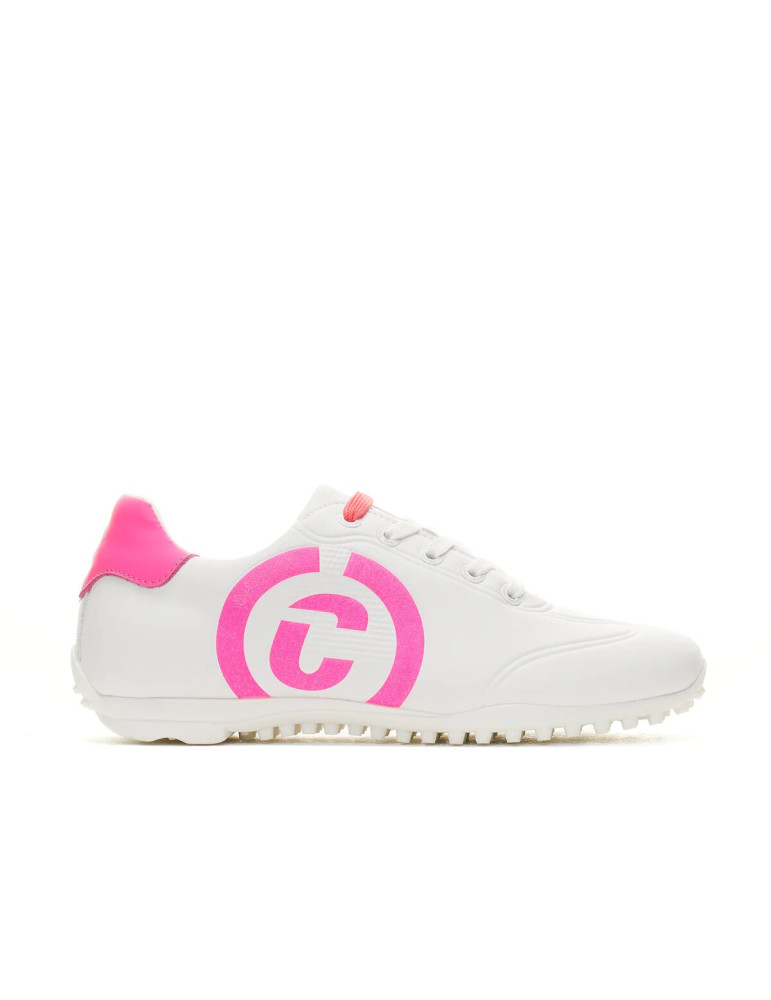 zapatos golf mujer blanco rosa