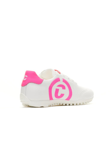 zapatos golf mujer blanco rosa