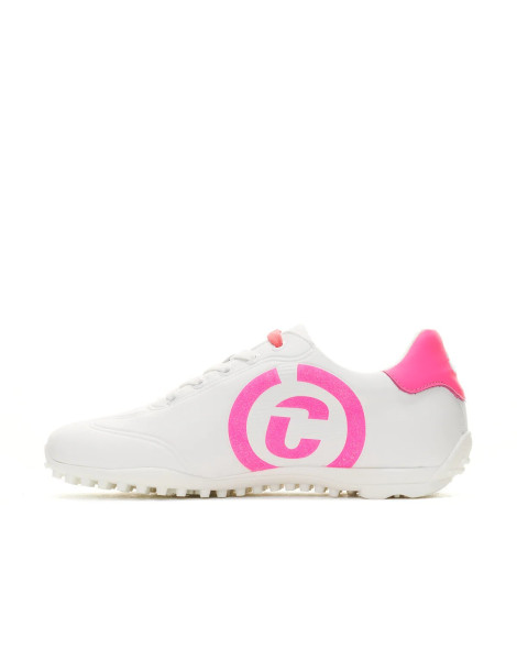 zapatos golf mujer blanco rosa