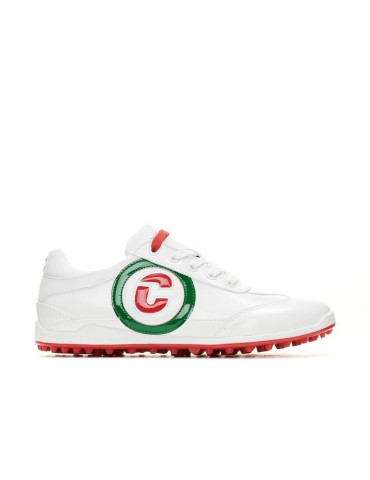 zapatos golf mujer blanco verde rojo