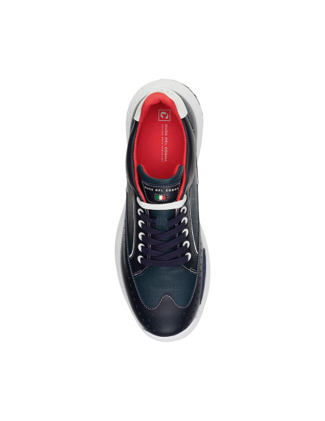 Zapatos golf azul rojo hombre Girona - Duca del Cosma