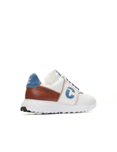 Zapatos golf blanco marrón hombre Positano - Duca del Cosma