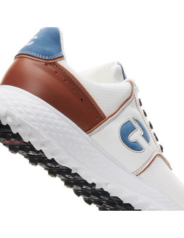 Zapatos golf blanco marrón hombre Positano - Duca del Cosma