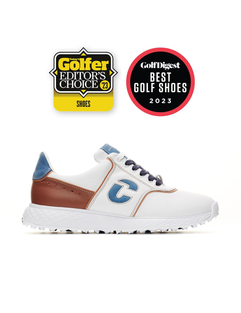 Zapatos golf blanco marrón hombre Positano - Duca del Cosma