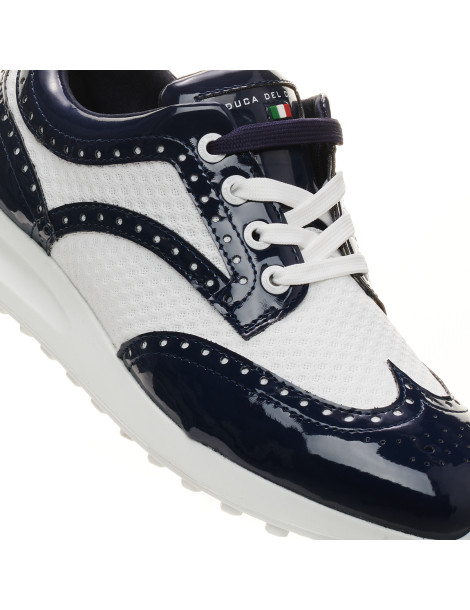 Zapatos de Golf Mujer Blanco/Azul marino Serena - Duca del Cosma