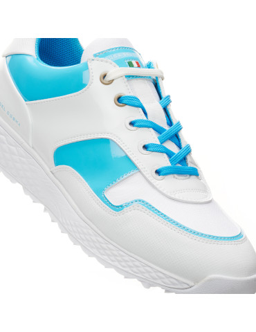 Zapatos de Golf Mujer Blancos Azules Padova - Duca del Cosma