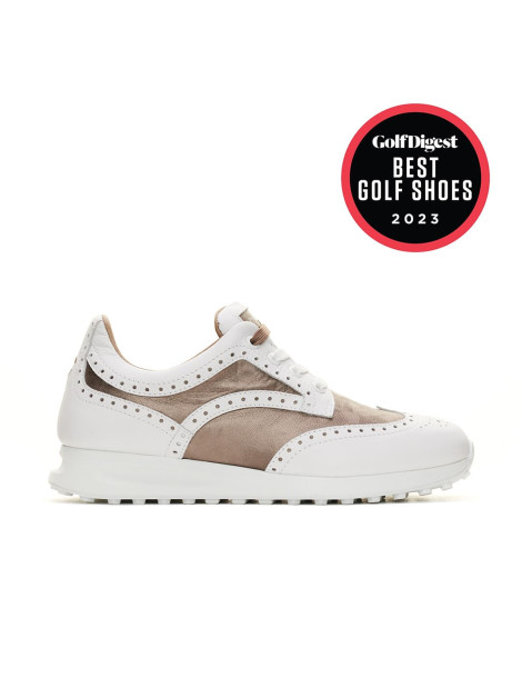 Zapatos de Golf Mujer Blanco/Beige Serena - Duca del Cosma