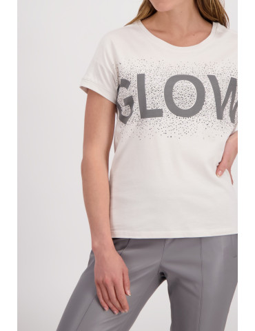 Camiseta blanca de mujer con pedrería - Monari