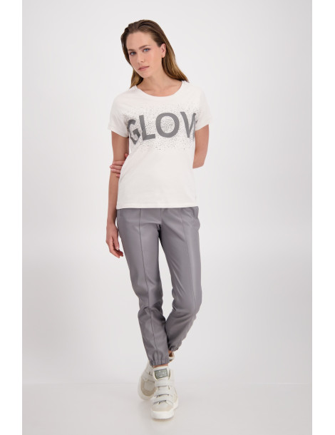 Camiseta blanca de mujer con pedrería - Monari