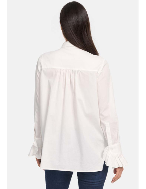 Camisa blanca popelin para mujer - Catnoir