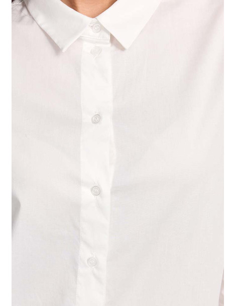 Camisa blanca popelin para mujer - Catnoir