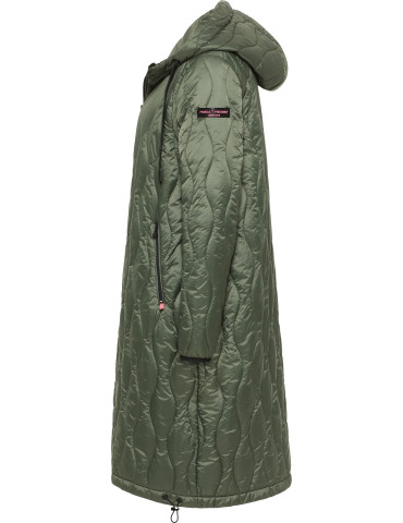 Abrigo verde largo acolchado de mujer - Frieda & Freddies