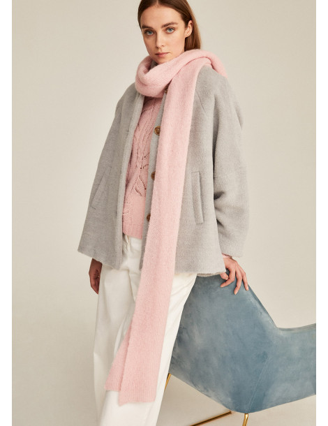 Bufanda larga mezcla lana alpaca para mujer -  Rosso 35