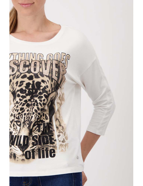 Camiseta con print leopardo para mujer - Monari
