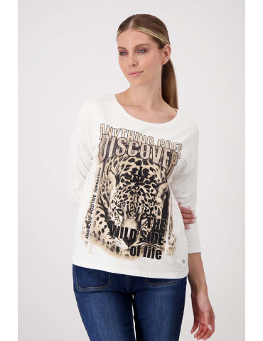 Camiseta con print leopardo para mujer - Monari