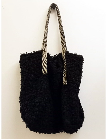Bolso shopper pelo negro...
