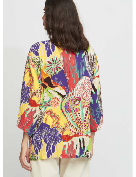 Kimono estampado viscosa para mujer - Aldo Martins