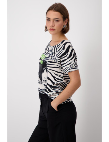 Camiseta estampado cebra para mujer - Monari